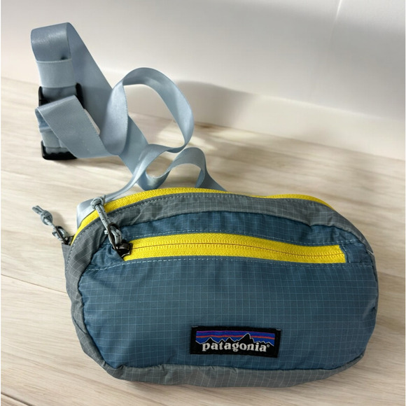 Patagonia Handbags - Patagonia Ultralight Black Hole Mini Hip Pack Blue Yellow Belt Bag Fanny One Sz
